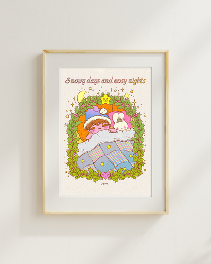❄️A6 Textured Print - Cozy nights❄️