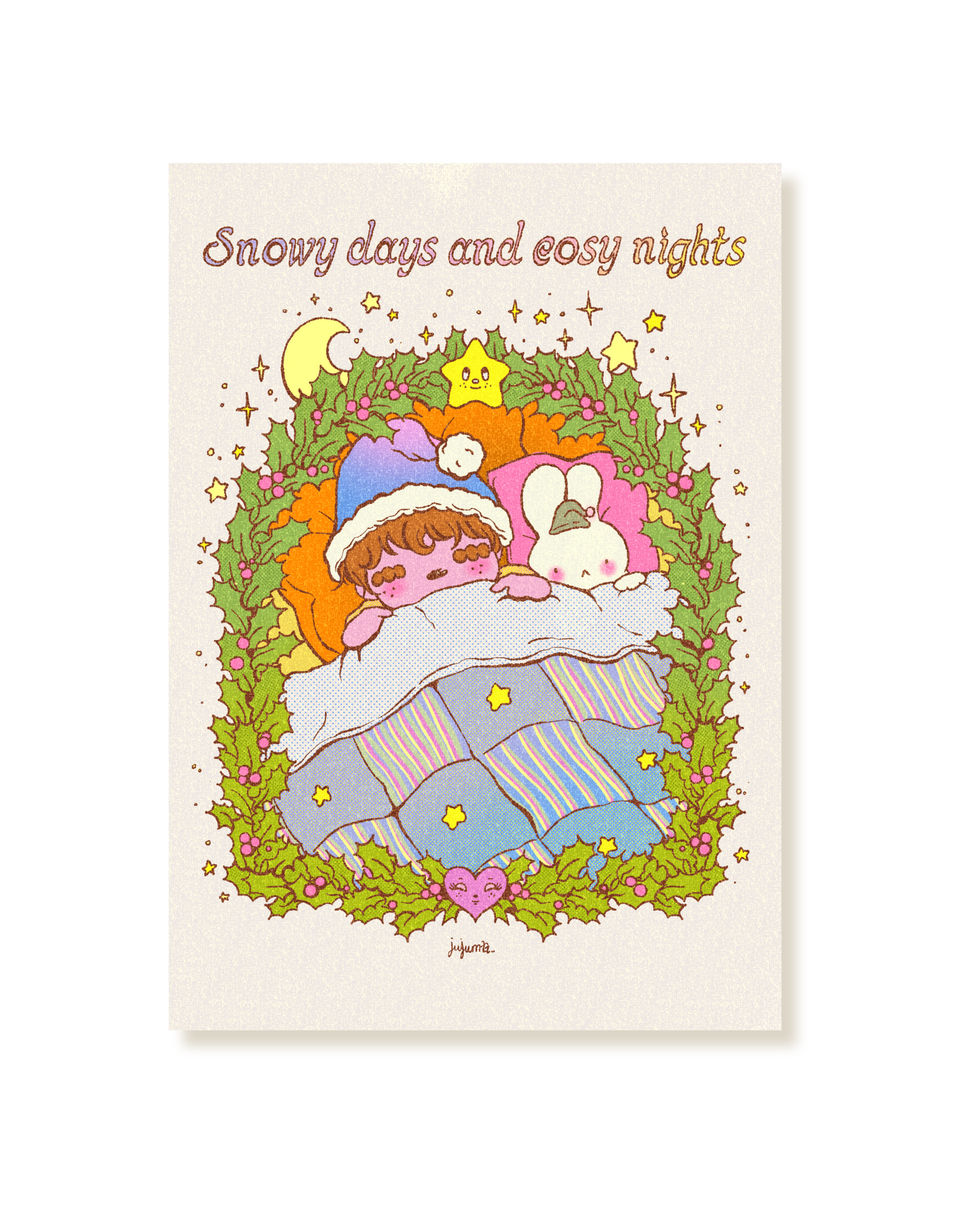 ❄️A6 Textured Print - Cozy nights❄️