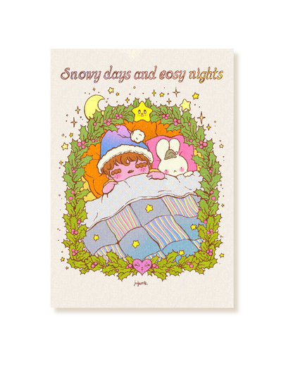 ❄️A6 Textured Print - Cozy nights❄️