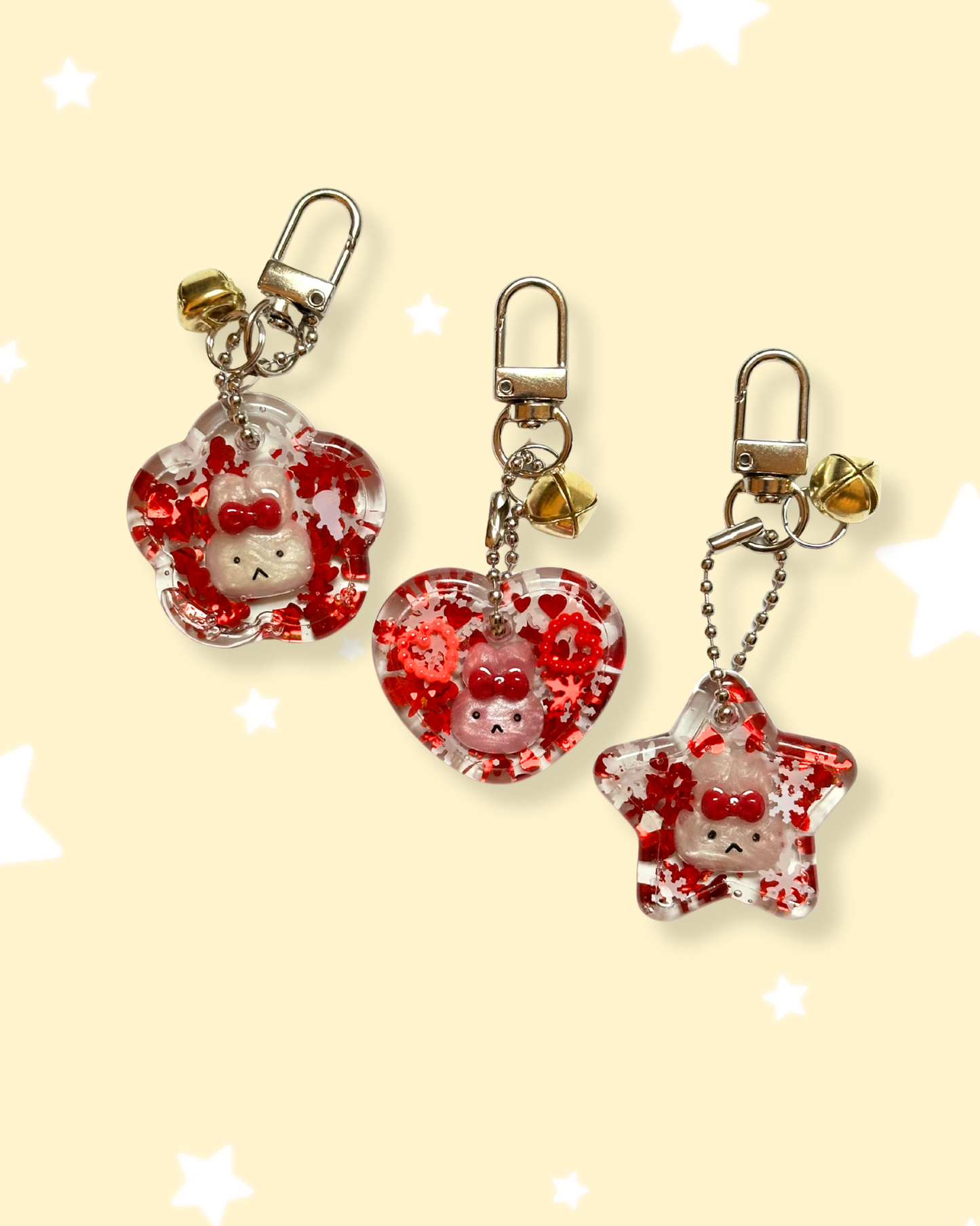 ❄️Christmas Resin Bunny Charms❄️
