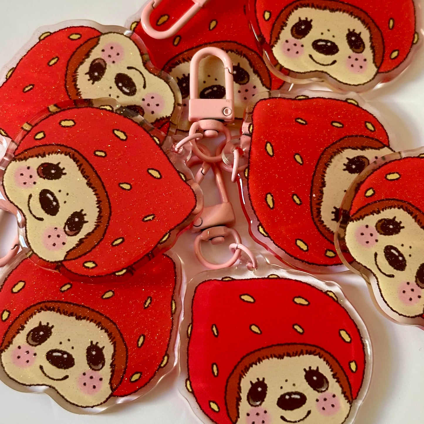 Porte-clé Strawberry Monchhichi🍓