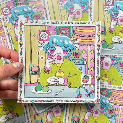 ☕Cup Of Tea Square Print☕