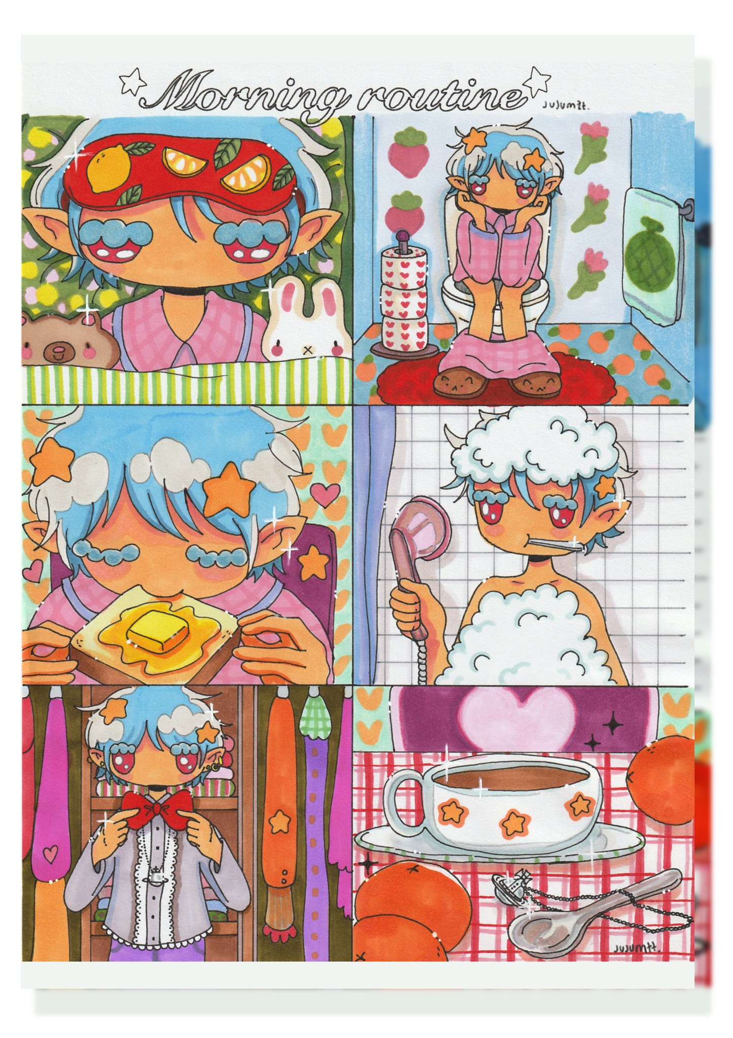 ✨A6 Fairy Print - Morning Routine👑