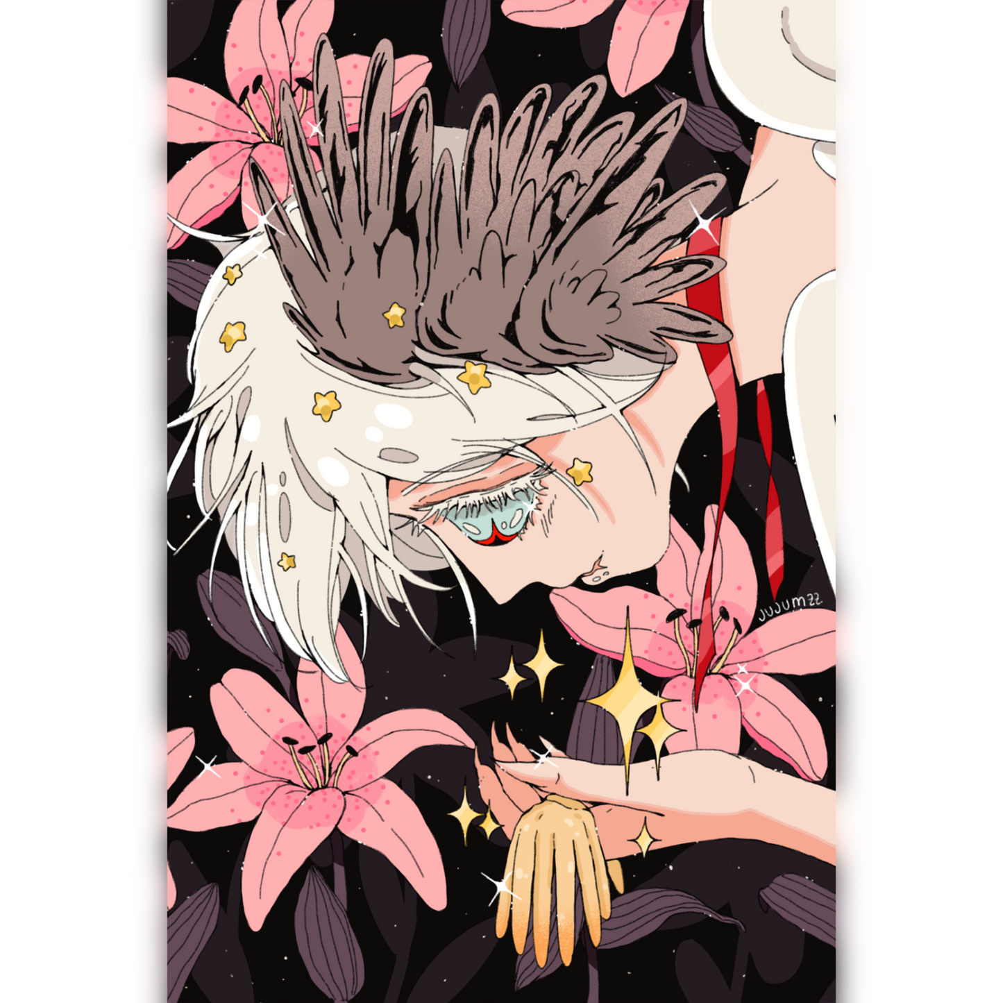 ✨ Print petit format - Effet pailleté - The Angel who lost a wing