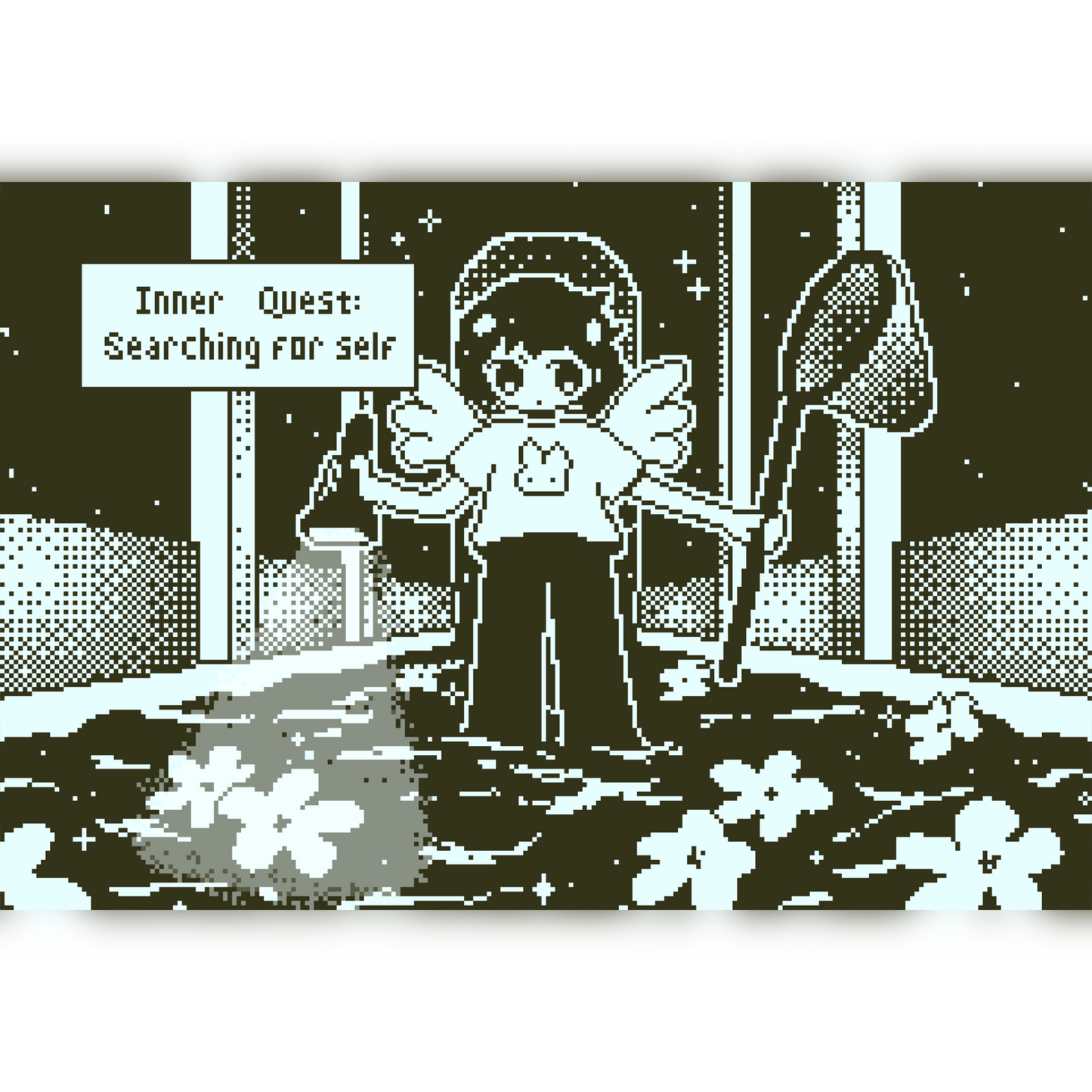 ★Print petit format - Effet Pailleté - Pixel Art Quest 1