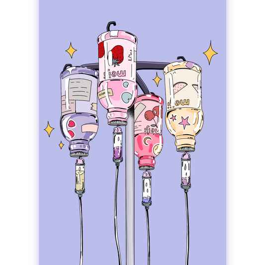 ✨ Print petit format - Effet pailleté - Medecines🍒