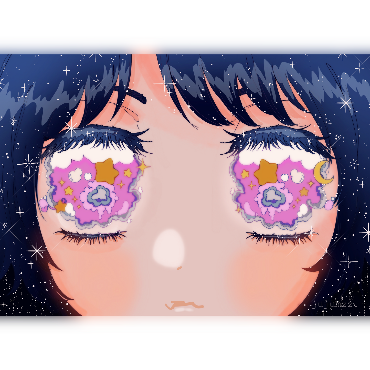 ★Print petit format - Effet Pailleté - Starry Eyes