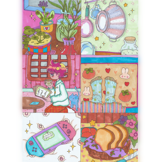 ★Print petit format - Effet Pailleté -Home sweet home