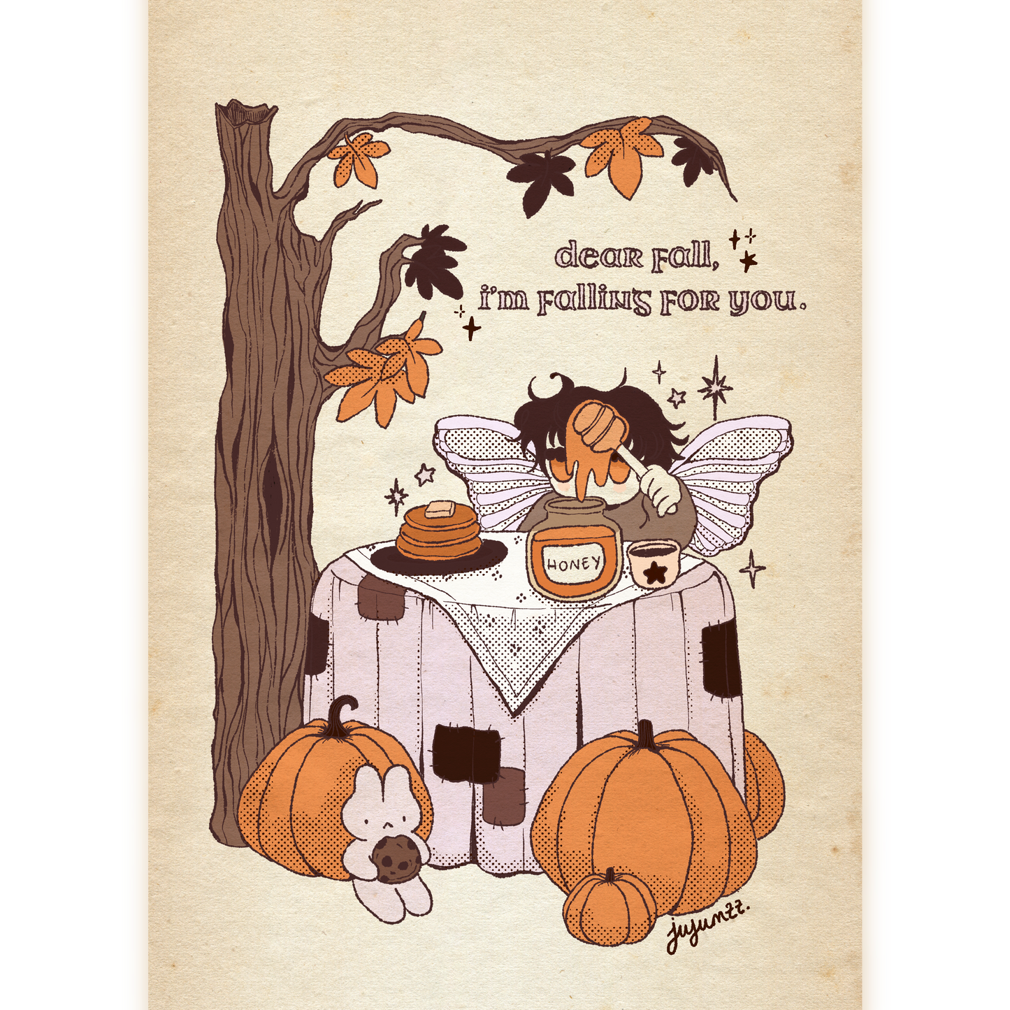 🍂Print Petit Format - Effet Texturé - Fall