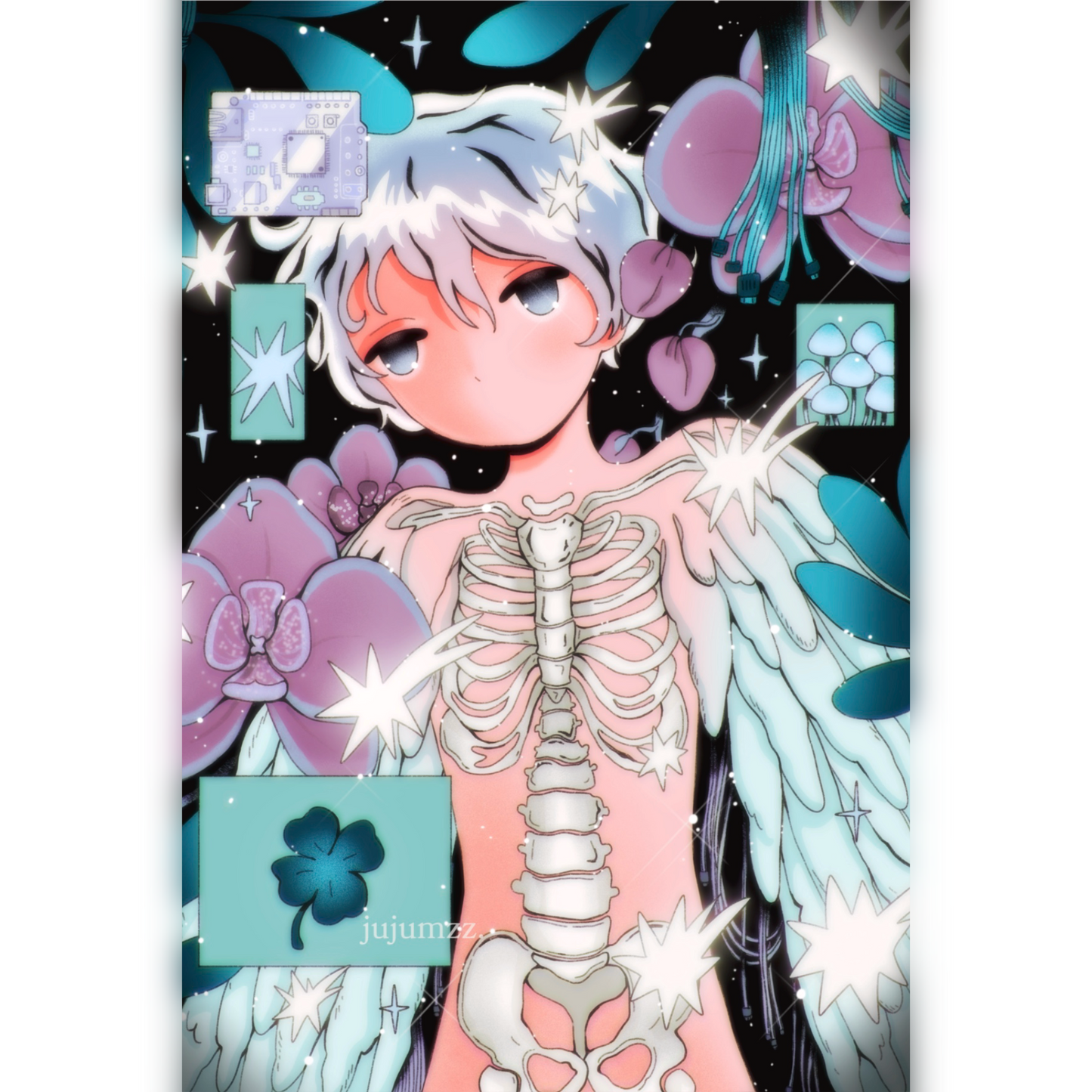 Print petit format - Effet Brillant - Orchid Angel ♡