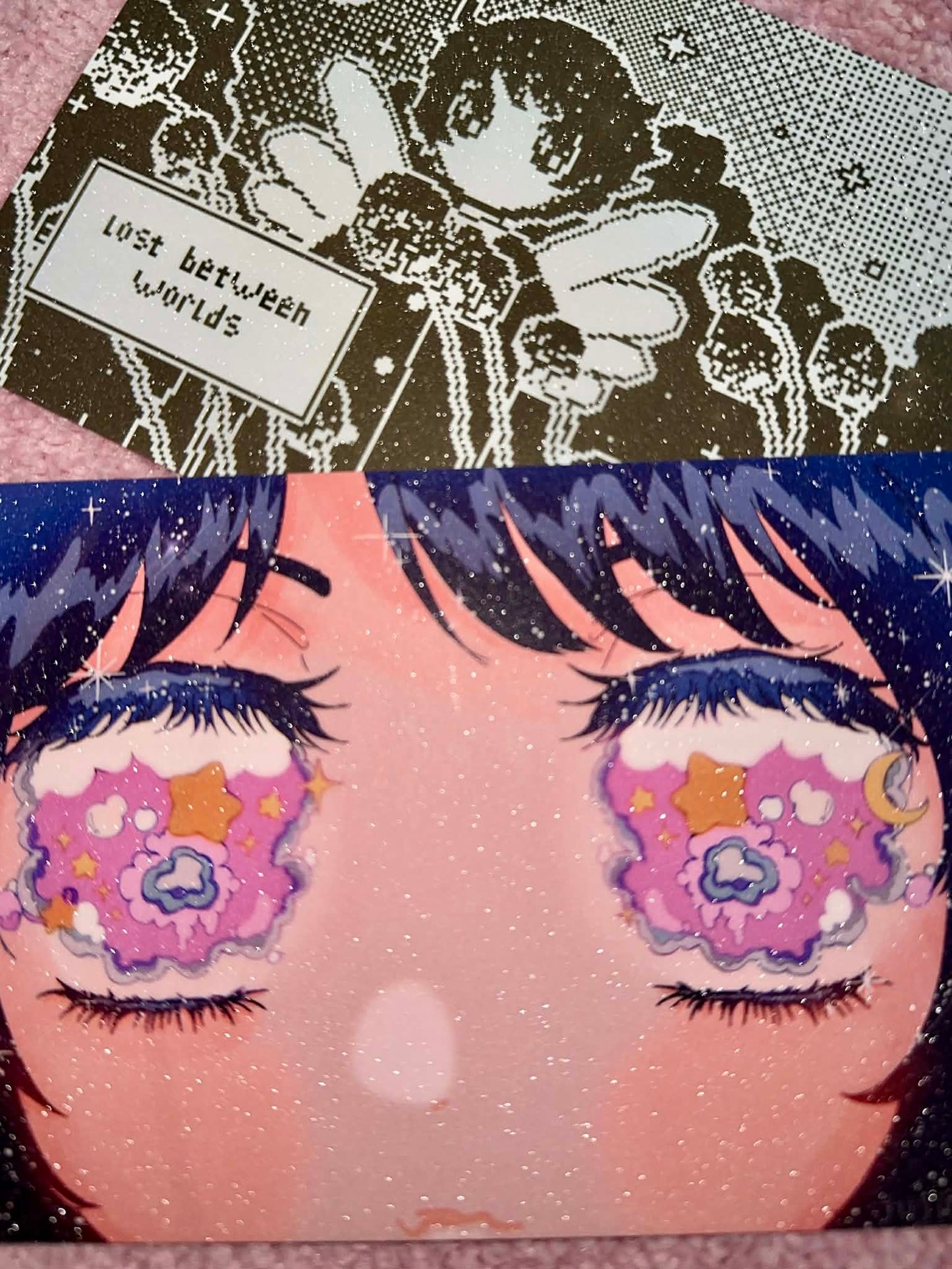 ★Print petit format - Effet Pailleté - Clouds